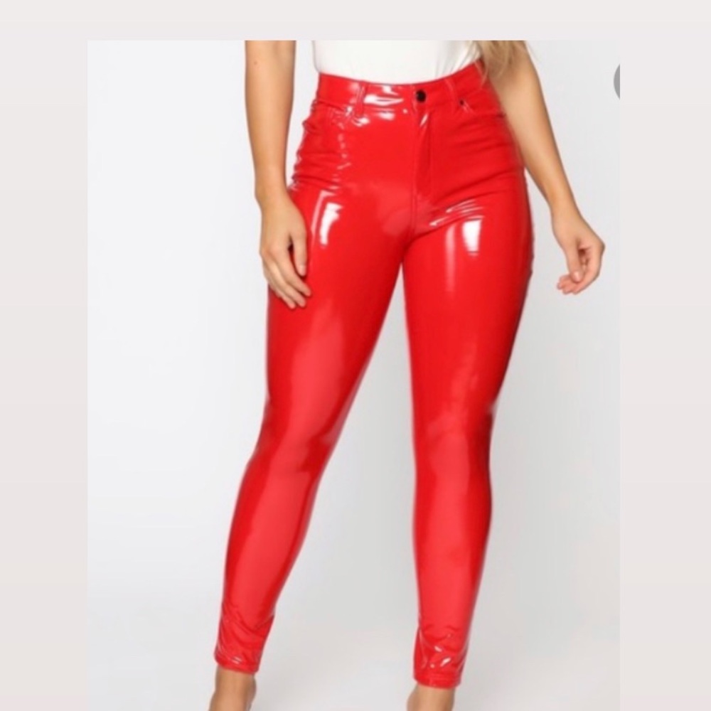 Fashion nova the vinyl countdown red pants